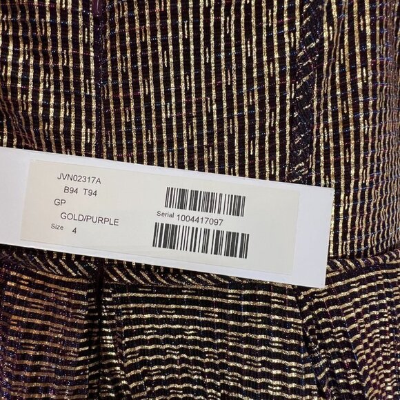 NWT JVN Jovani Gold Purple Formal Ball Gown $397 - Picture 6 of 7
